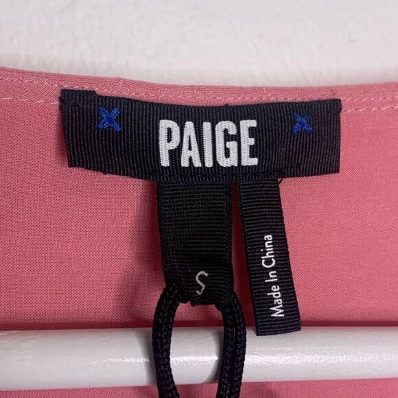 Paige Women's Rosalee Ruffle Sleeve Mini Dress, Lipstick Pink, US Size S, NWT - Picture 3 of 8